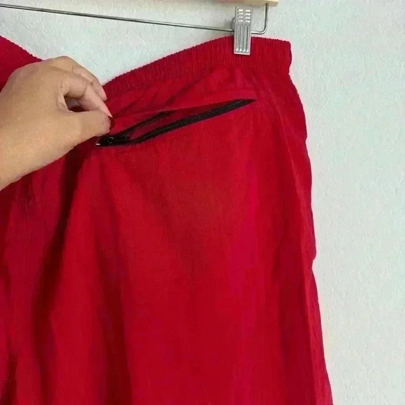 Speedo Men’s Red Lined Nylon Swim Trunks Athletic Beach Surf Soccer Shorts XL - Picture 5 of 10